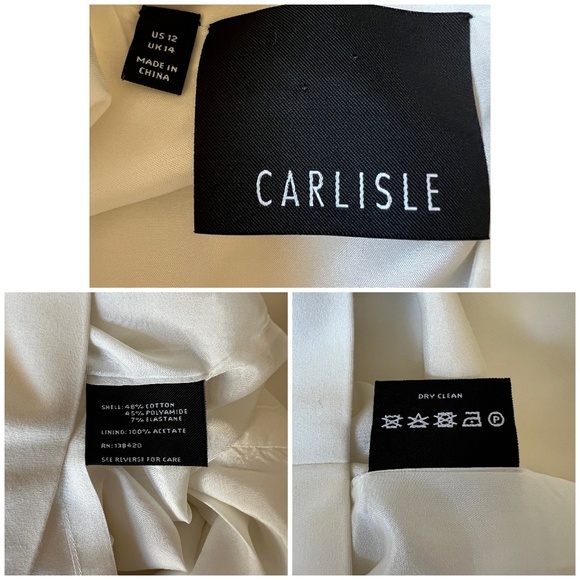 CARLISLE DRESS 12 IVORY PENCIL WAIST TIE DETAIL LINED SUMMER PARTY WEDDING GUEST - Picture 11 of 11